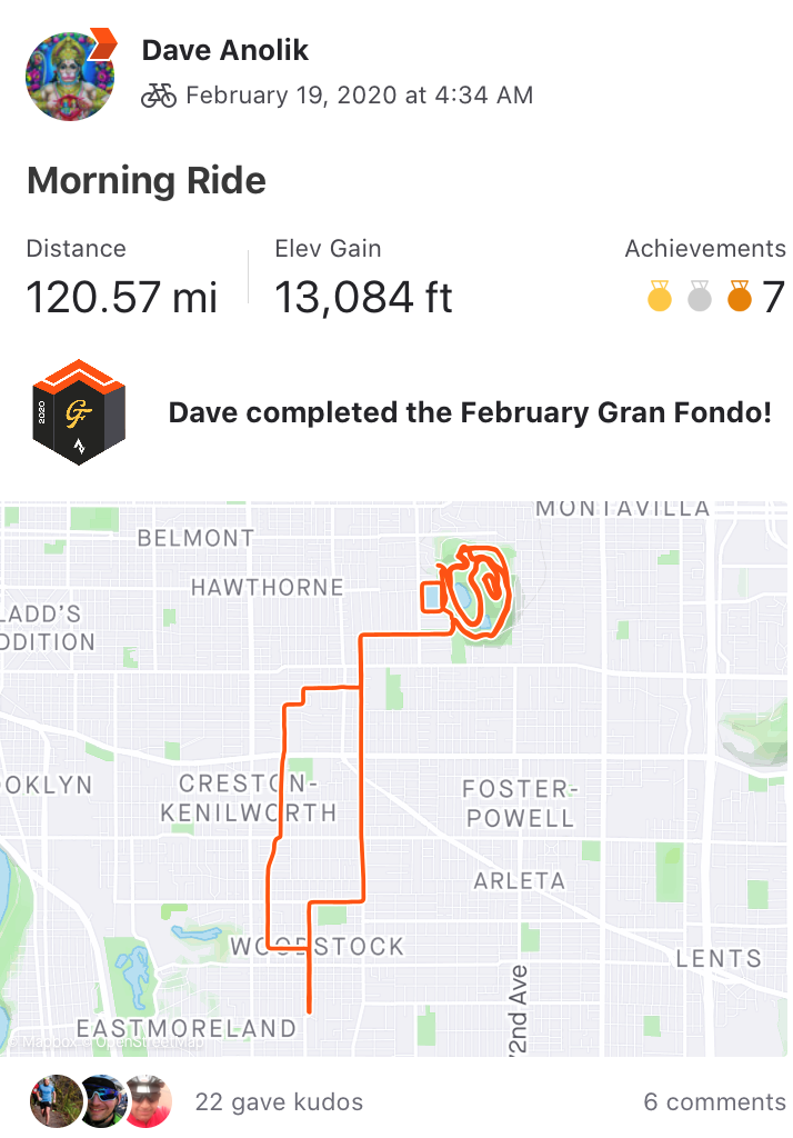 Dave's Strava of the Tabor Ride